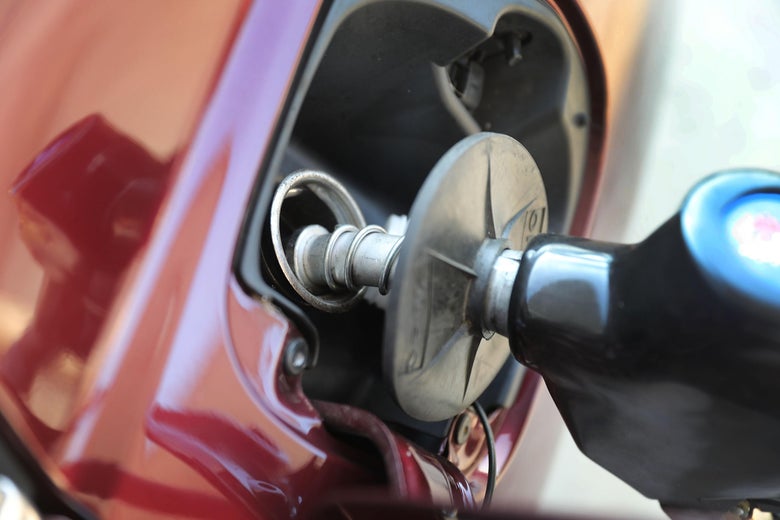 MIAMI, FL - APRIL 09: A gas pump nozzle is seen at a gas station as reports indicate that the price of gas continues to rise on April 9, 2018 in Miami, Florida. AAA forecasts the national gas price average will be as much as $2.70/gallon this spring and summer. (Photo by Joe Raedle/Getty Images)